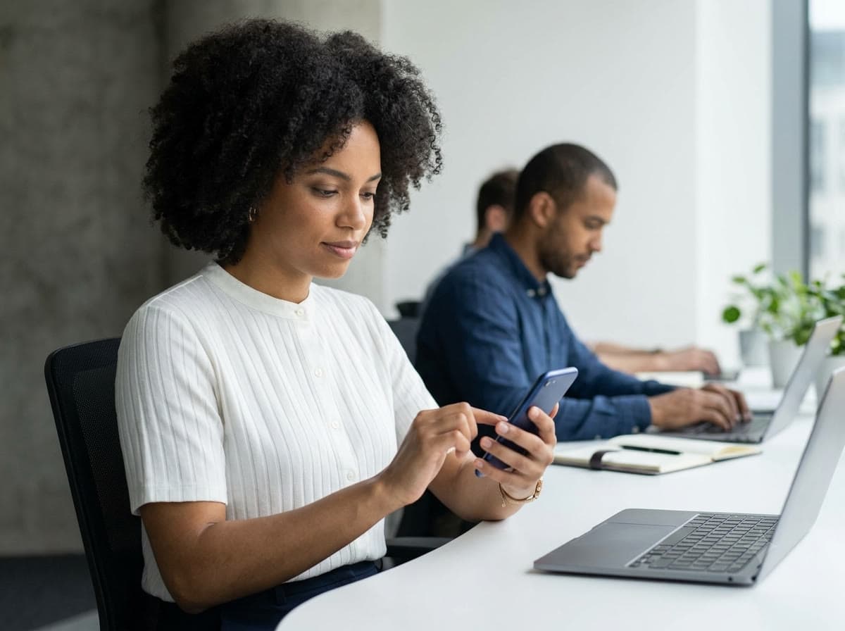 Developers testing an app across devices